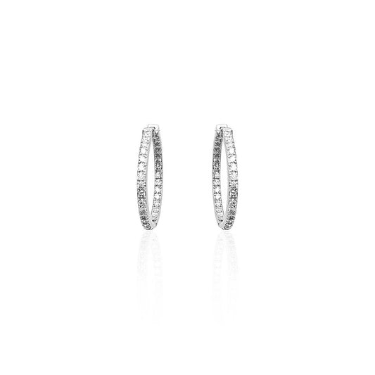 Geovana  Twinkling Hoop Diamond Earring