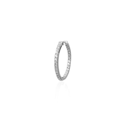 Geovana  Twinkling Hoop Diamond Earring