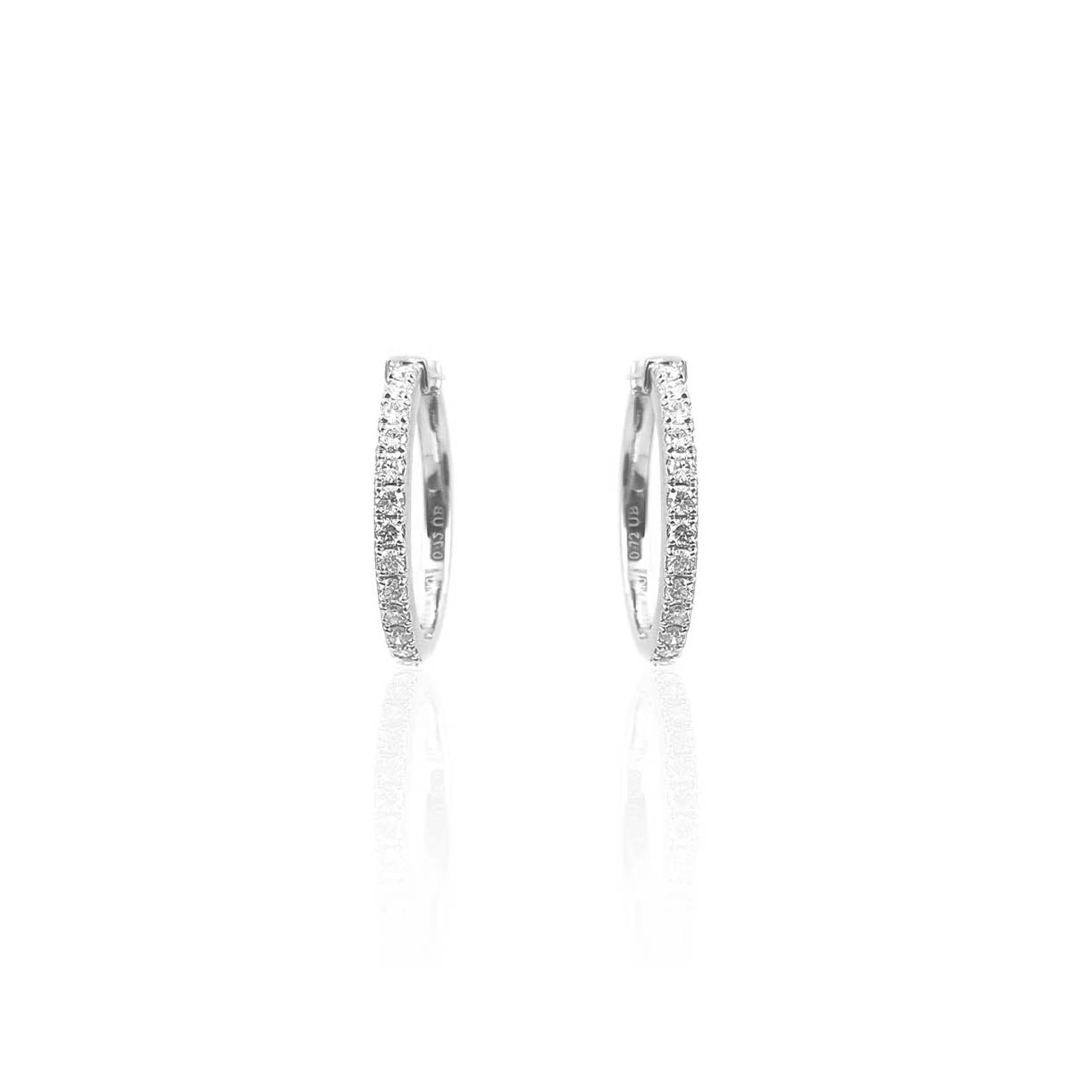 Gulielma One Liner Diamond Hoop Earring