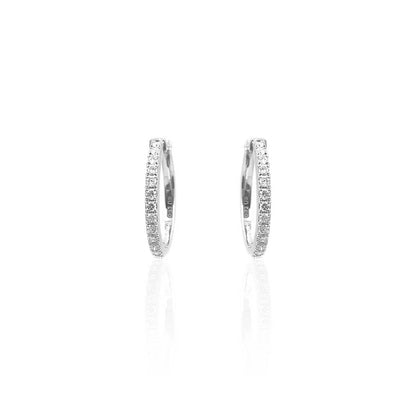 Gulielma One Liner Diamond Hoop Earring