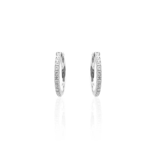 Gulielma One Liner Diamond Hoop Earring