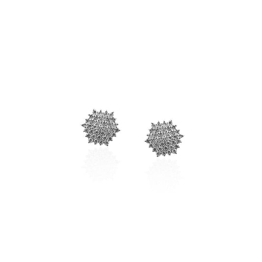 Aceline Bulked Diamond Stud Earring