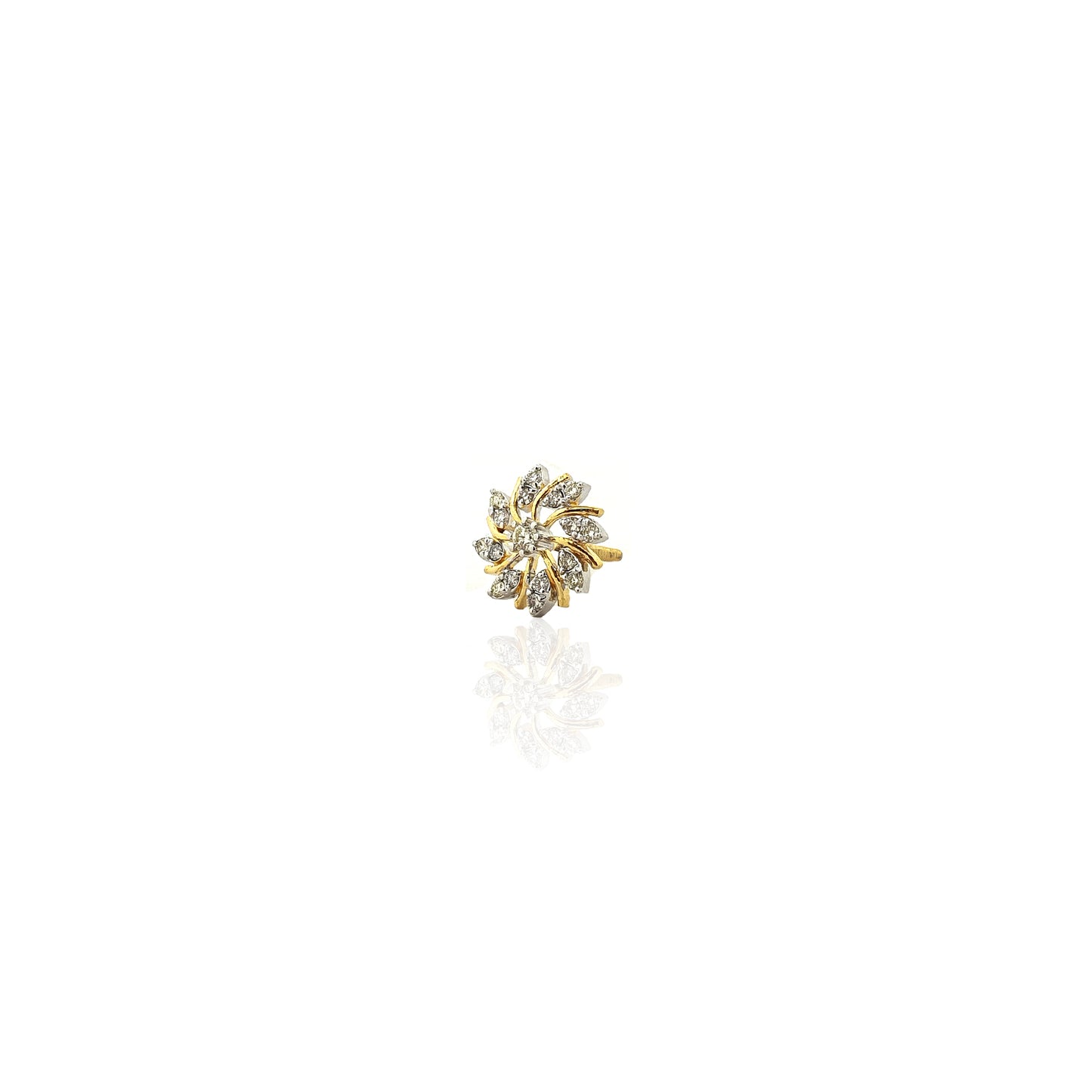 Dazzling Swirl Diamond Stud Earring