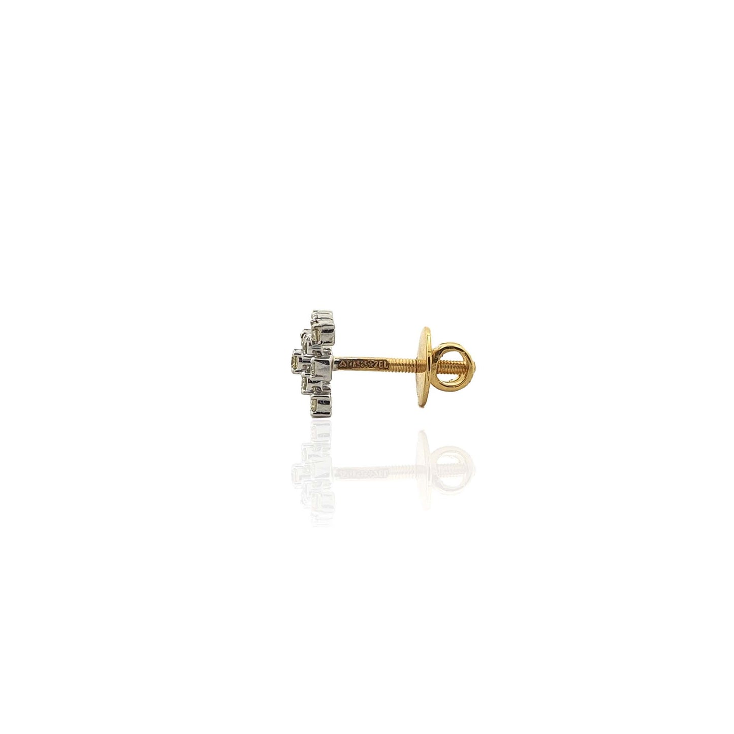 Square Shape Diamond Stud Earring