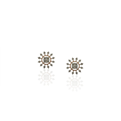 Abstract Shine Diamond Stud Earring