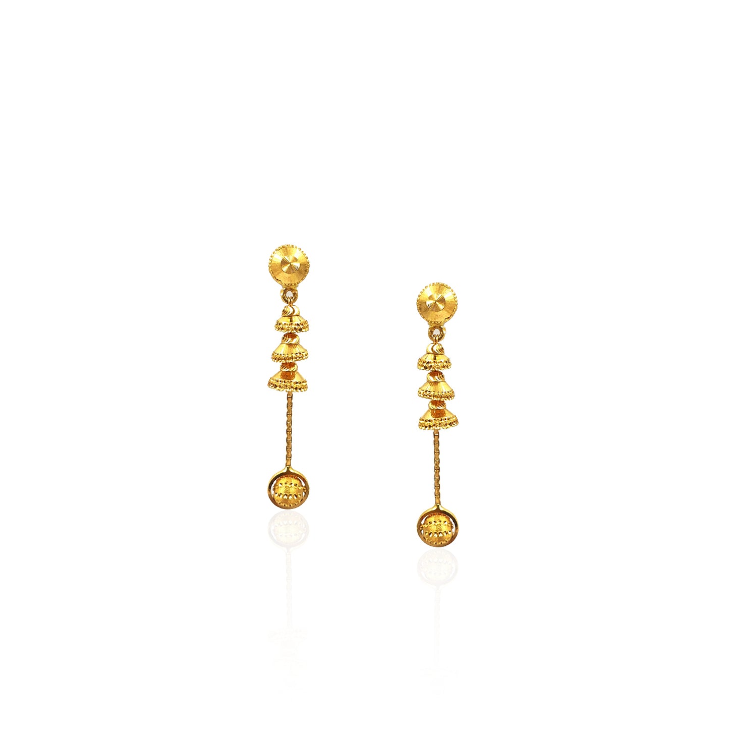 Aakriti Liner Drop Gold Earring