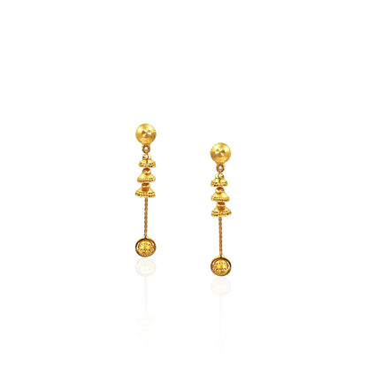 Aakriti Liner Drop Gold Earring