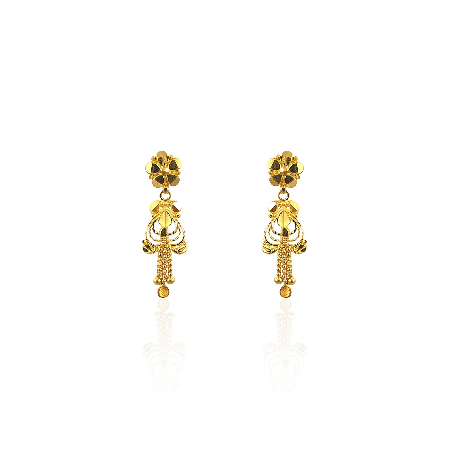 Bagrana Special Drop Gold Earring