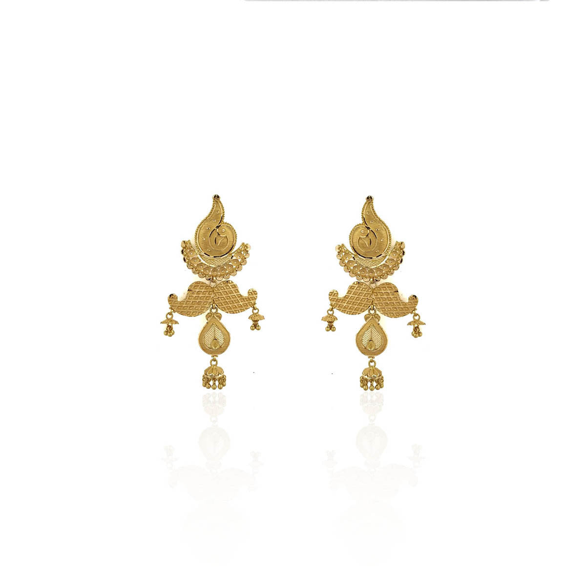 Aarya Pecock Curved Gold Earring