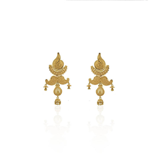 Aarya Pecock Curved Gold Earring