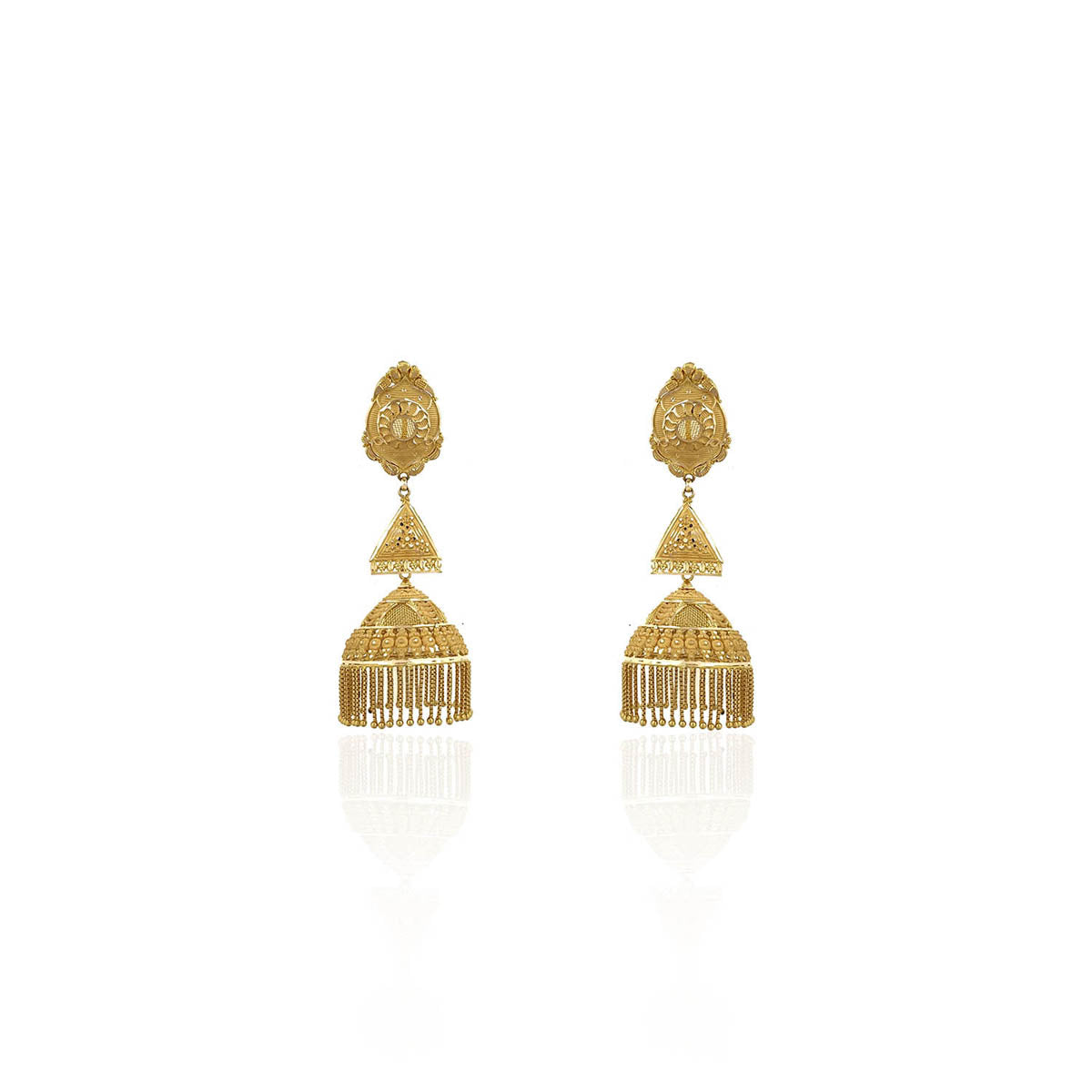 Varuni Modern Gold Jhumka