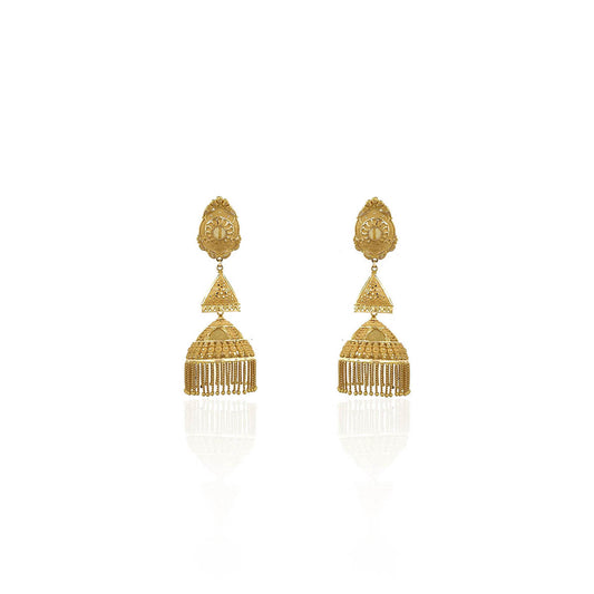 Varuni Modern Gold Jhumka