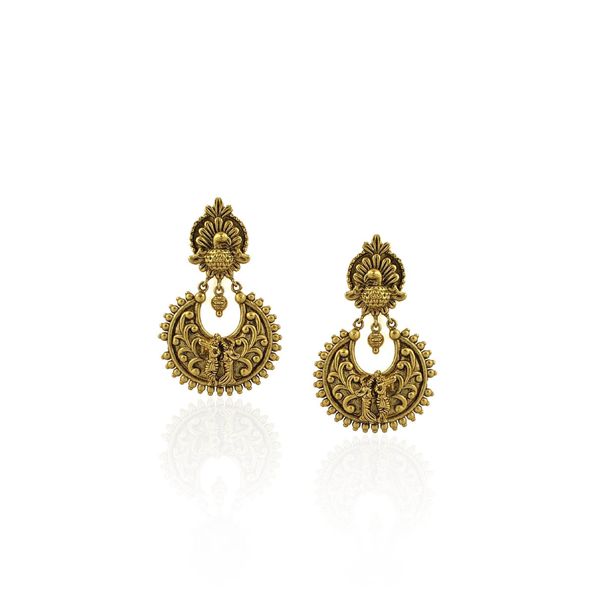 Vasudha Antique Chand Gold Earring