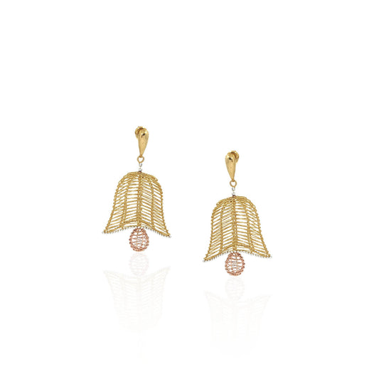 Jingle Bells Fancy Gold Drop Gold Earring