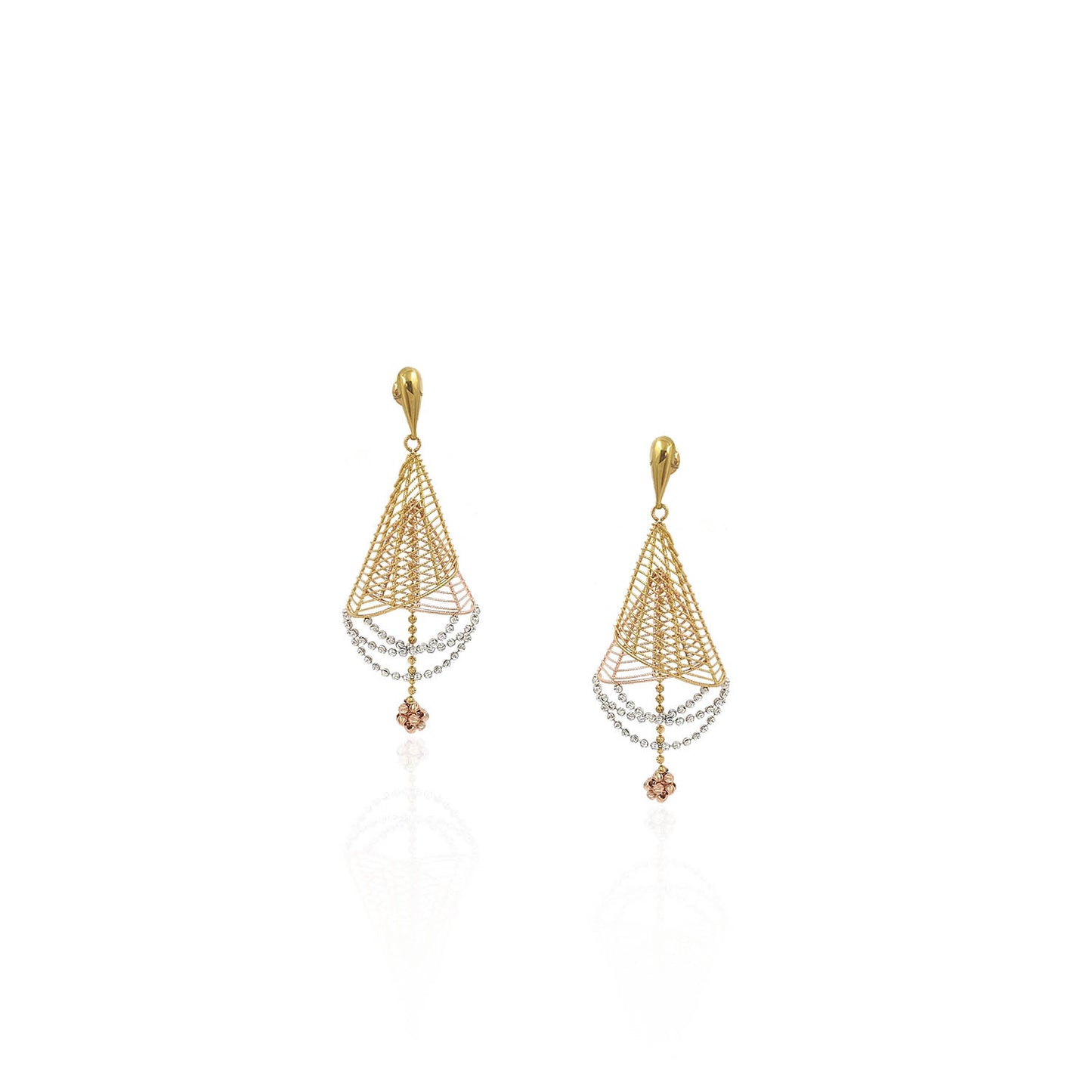 Aaditri Fancy Dangling Gold Earring