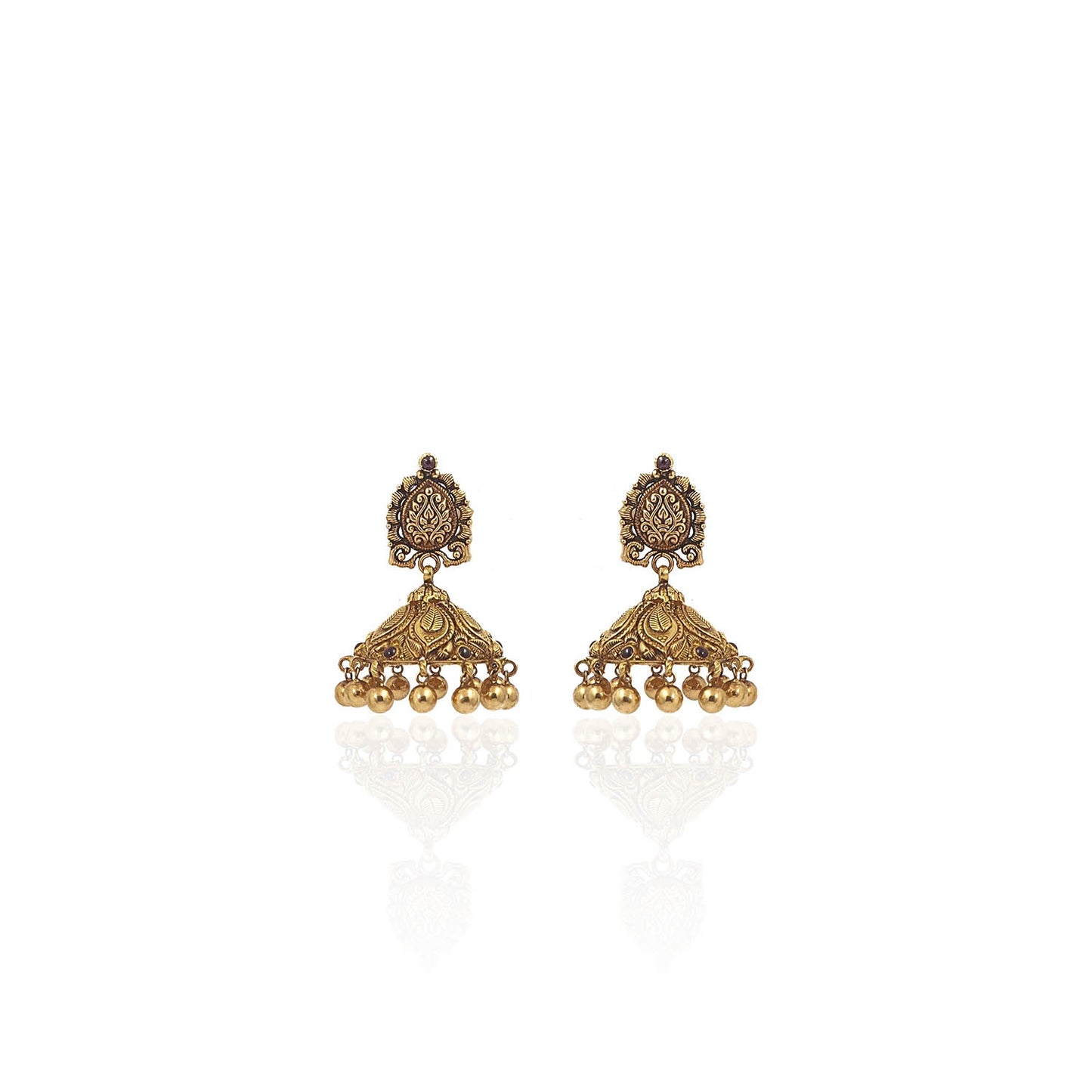 Aanandaa Antique Gold Earring