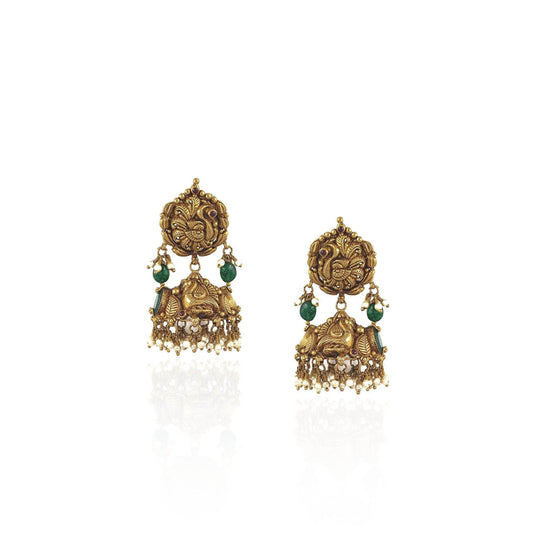 Aakarsha Antique Gold Earring