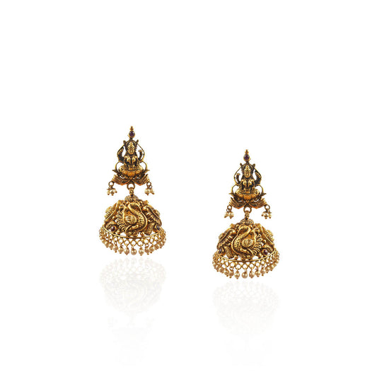 Goddess Laxmi Gold Earring