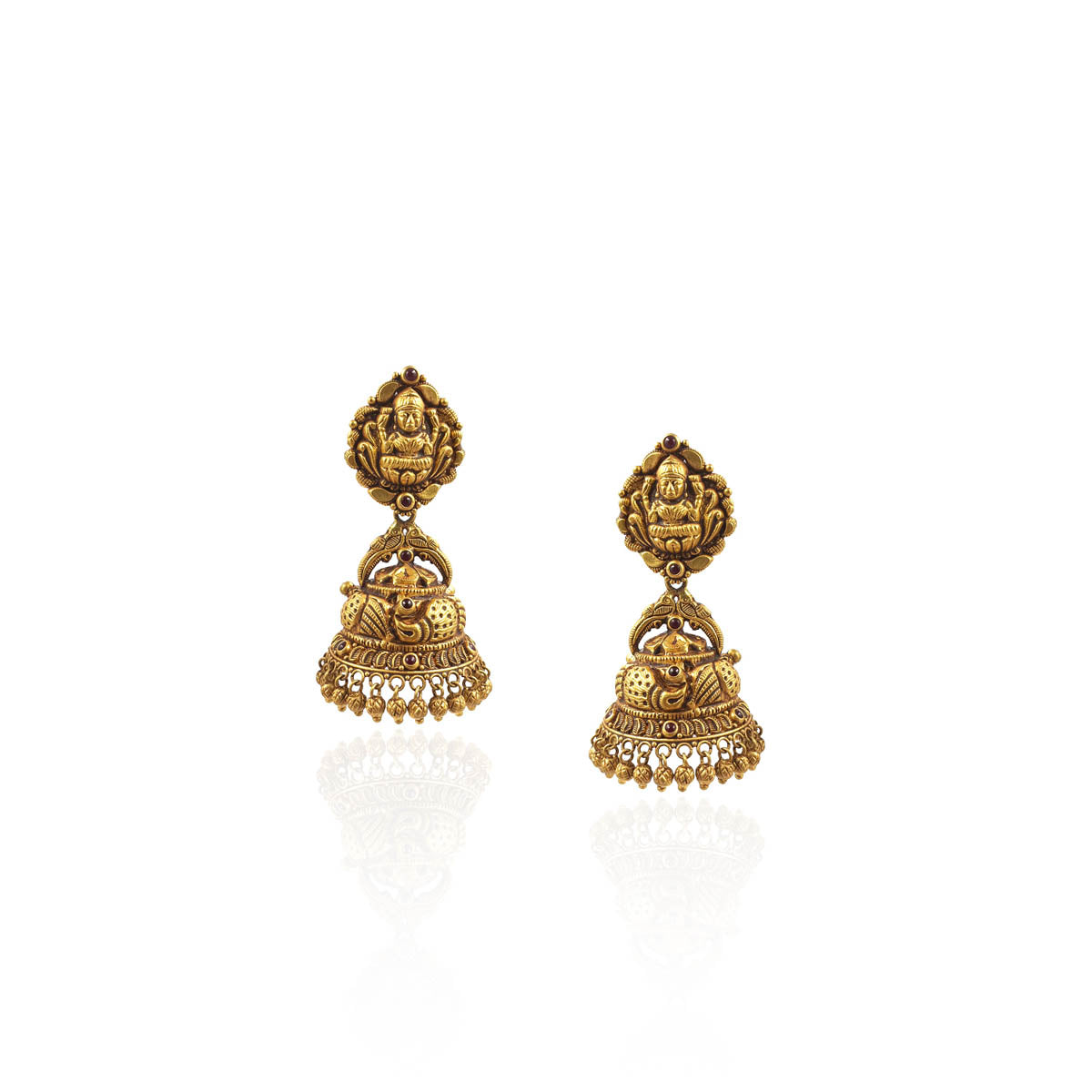 Goddess Maa Padmamalini Gold Earring