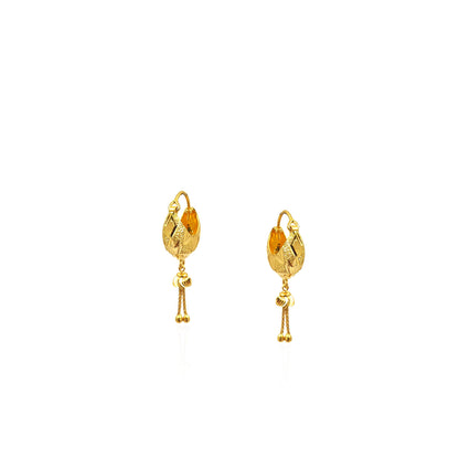 Aahna Hoop Drop Gold Earring