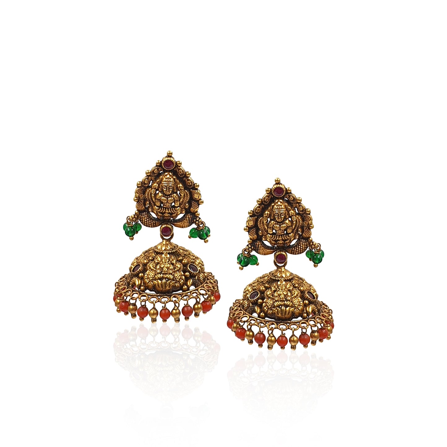 Goddess Maa Bhagyashri Gold Earring