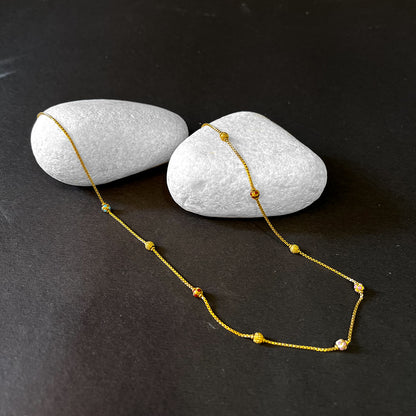 Arcene Light Weight Gold Beads Chain