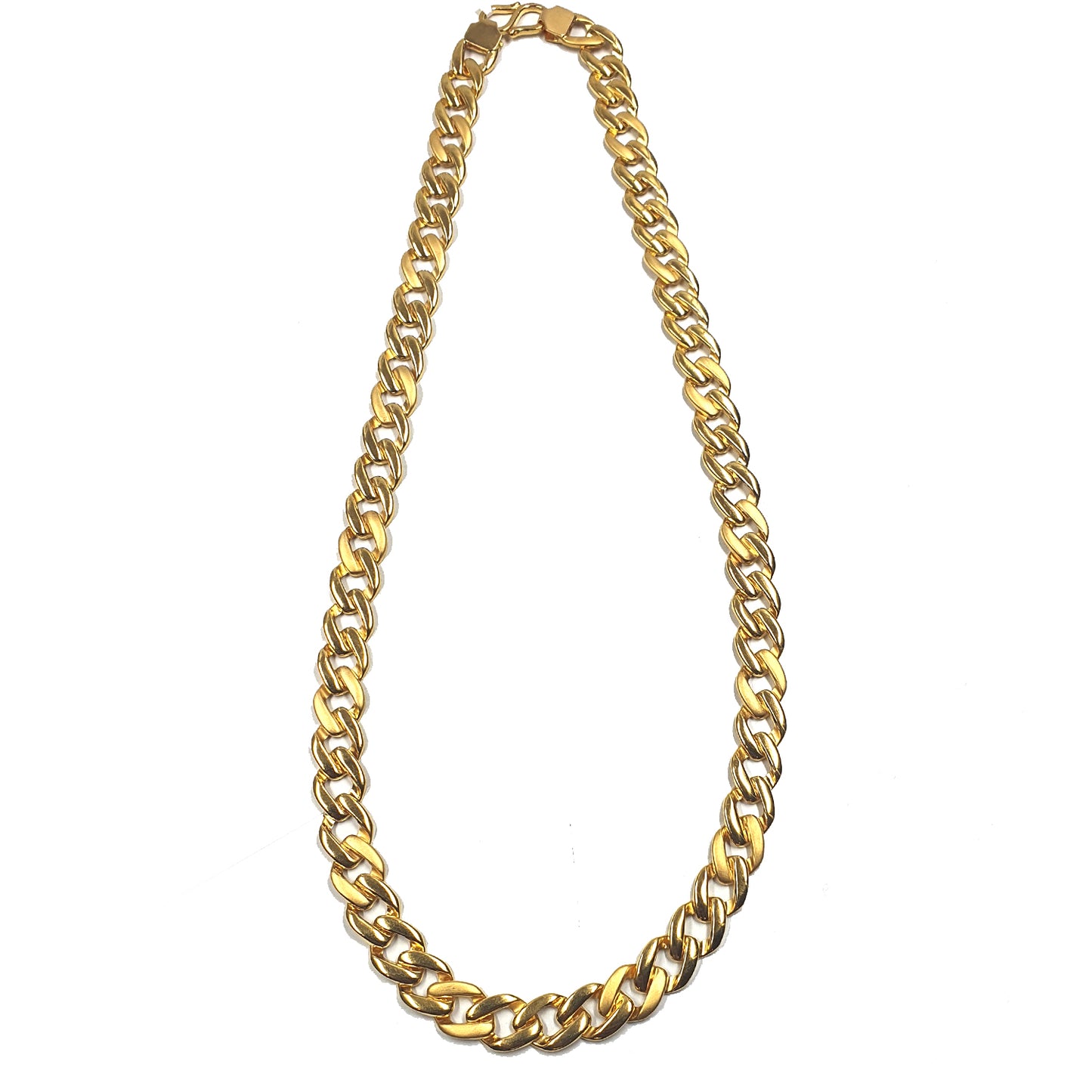 Gentlemen's Draft Bold 22K Gold Chain for Men – 19 inch Thick Cuban Link Necklace
