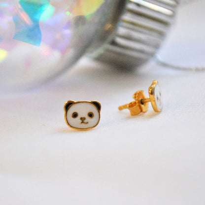 Tiny Panda
gold earrings