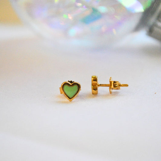Sweet Heart gold earrings