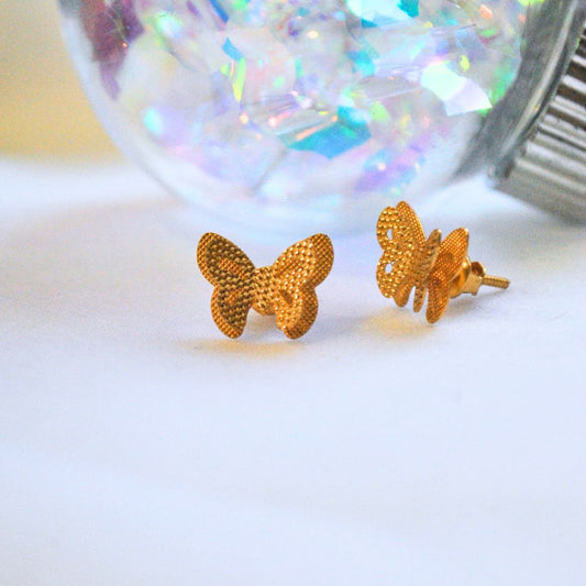 Butterfly Bliss 
gold earrings