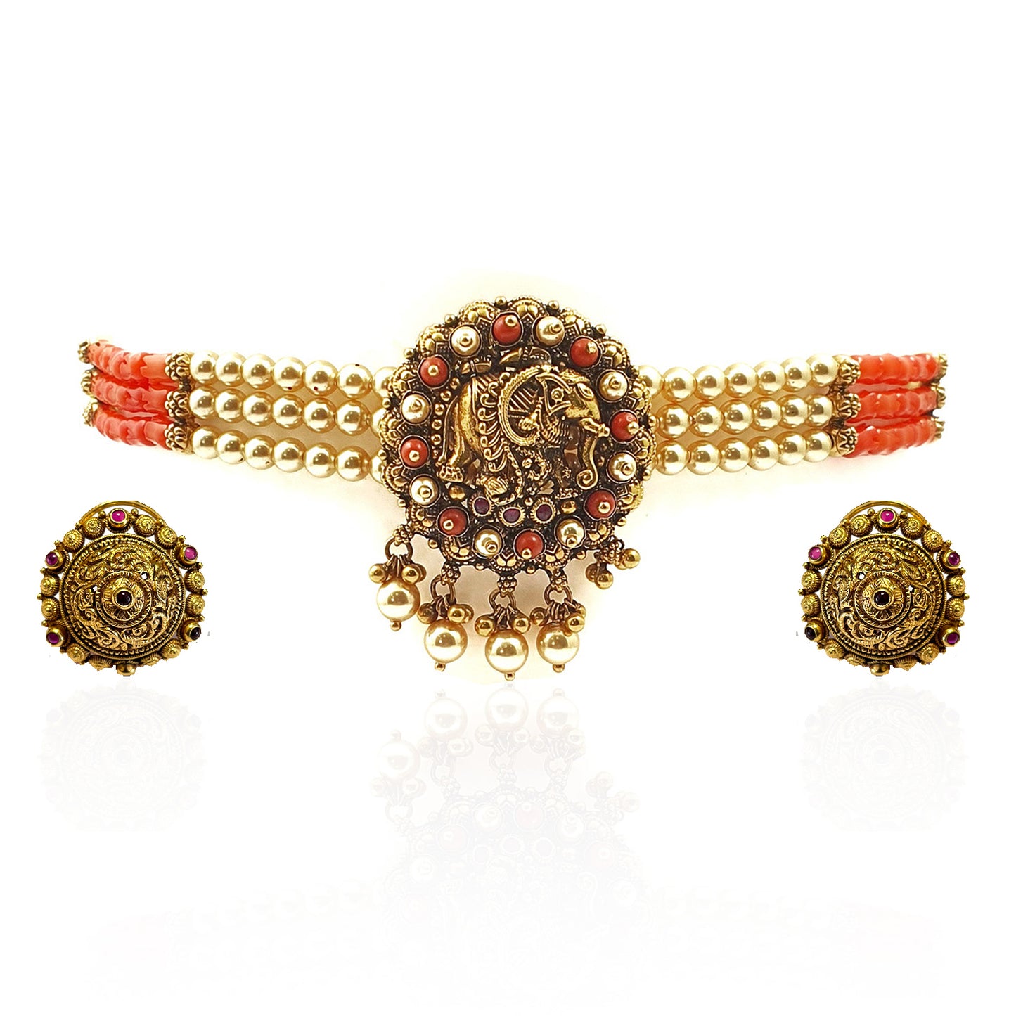 Elephantial Antique Gold Choker