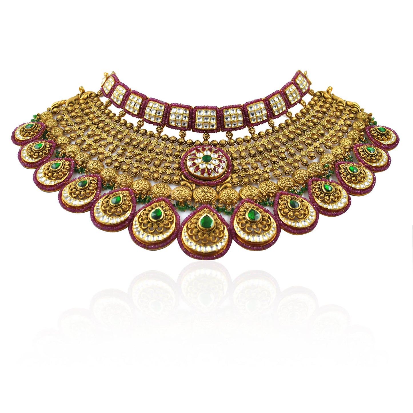 Siddhidatri Antique Gold Choker Necklace