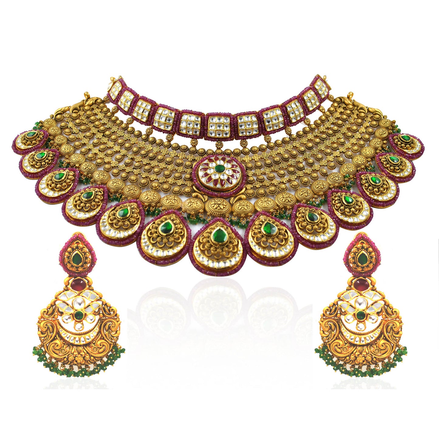 Siddhidatri Antique Gold Choker Necklace