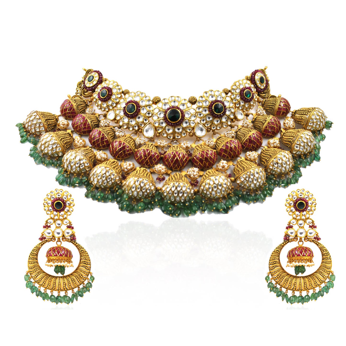 Kamakshi Antique Gold Choker Necklace