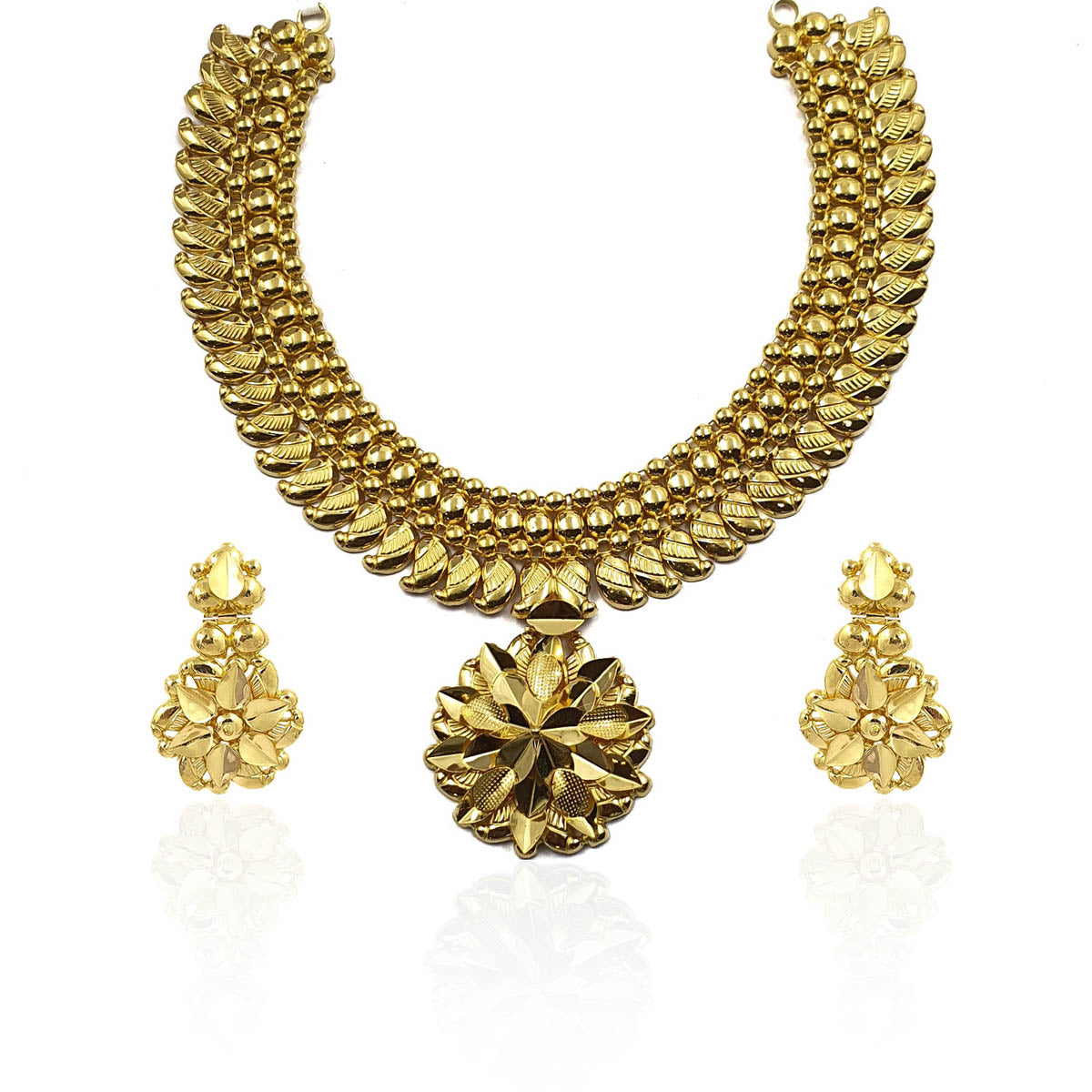 Aahna Floral Gold Necklace