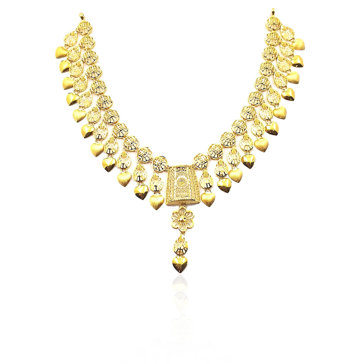 Aayushi Love Drop Gold Necklace