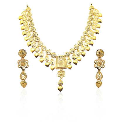 Aayushi Love Drop Gold Necklace