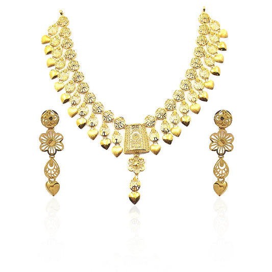 Aayushi Love Drop Gold Necklace