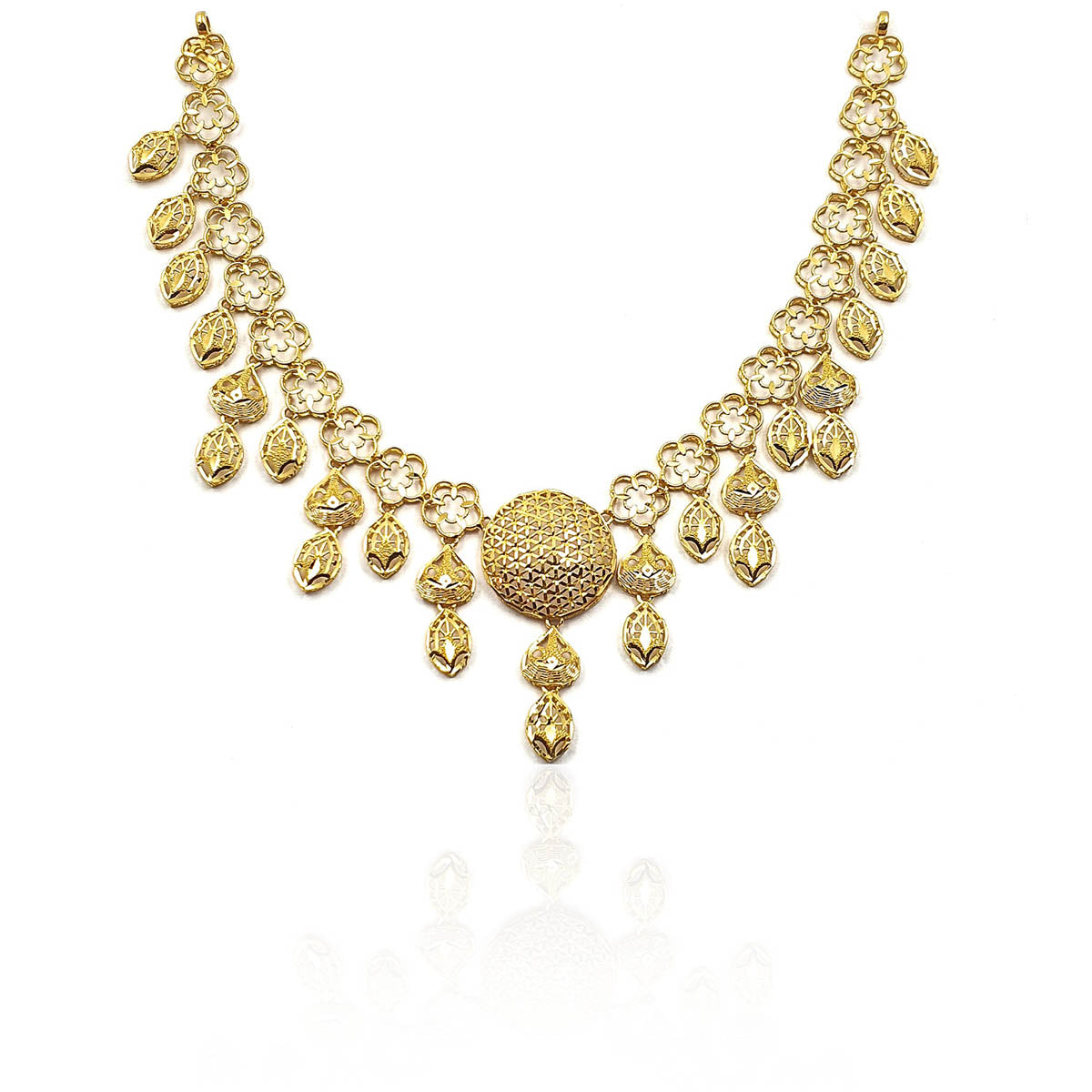 Abhitha Drooping Gold Necklace