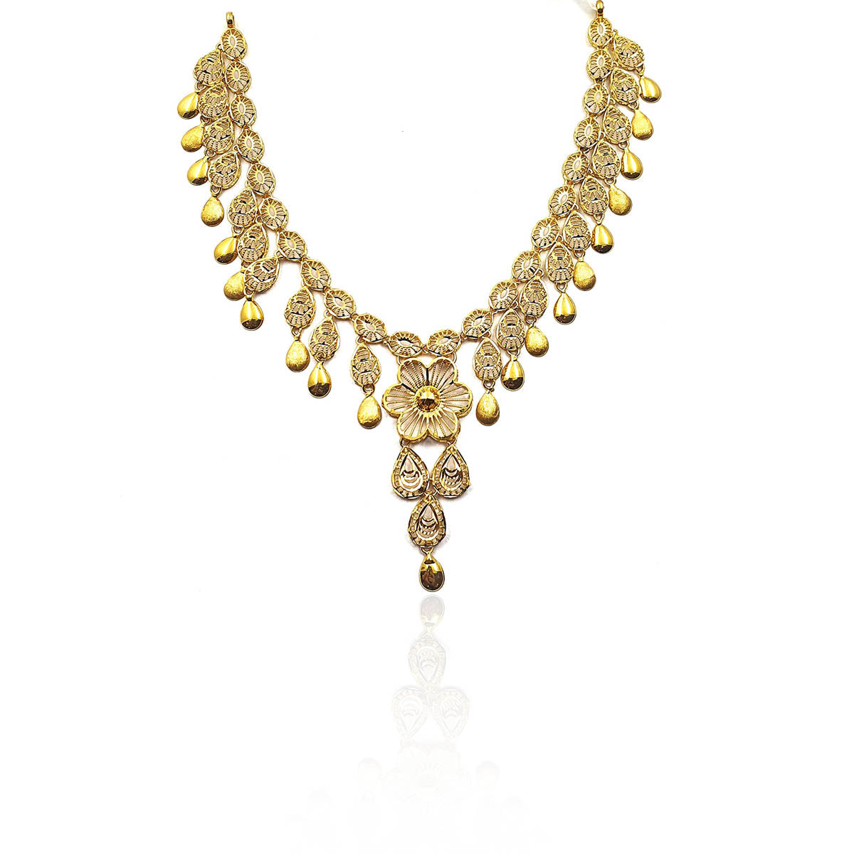 Aghanashini Hanging Gold Necklace