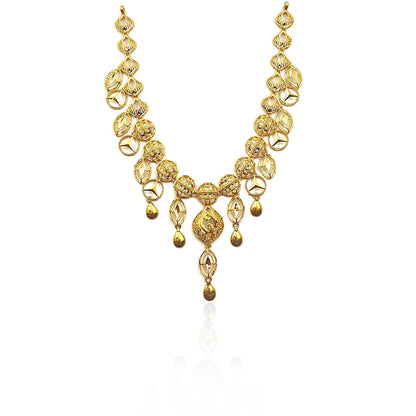 Ajastha Majestic Gold Necklace Set