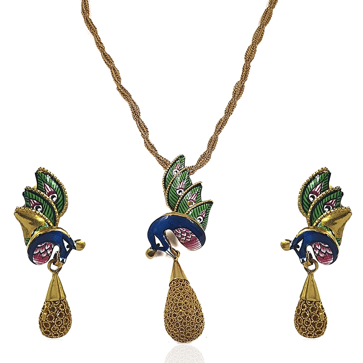 Lovely Pecock Gold Necklace Set