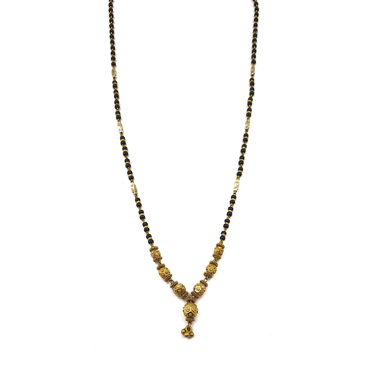 Abhavya Beaded Gold Mangalsutra