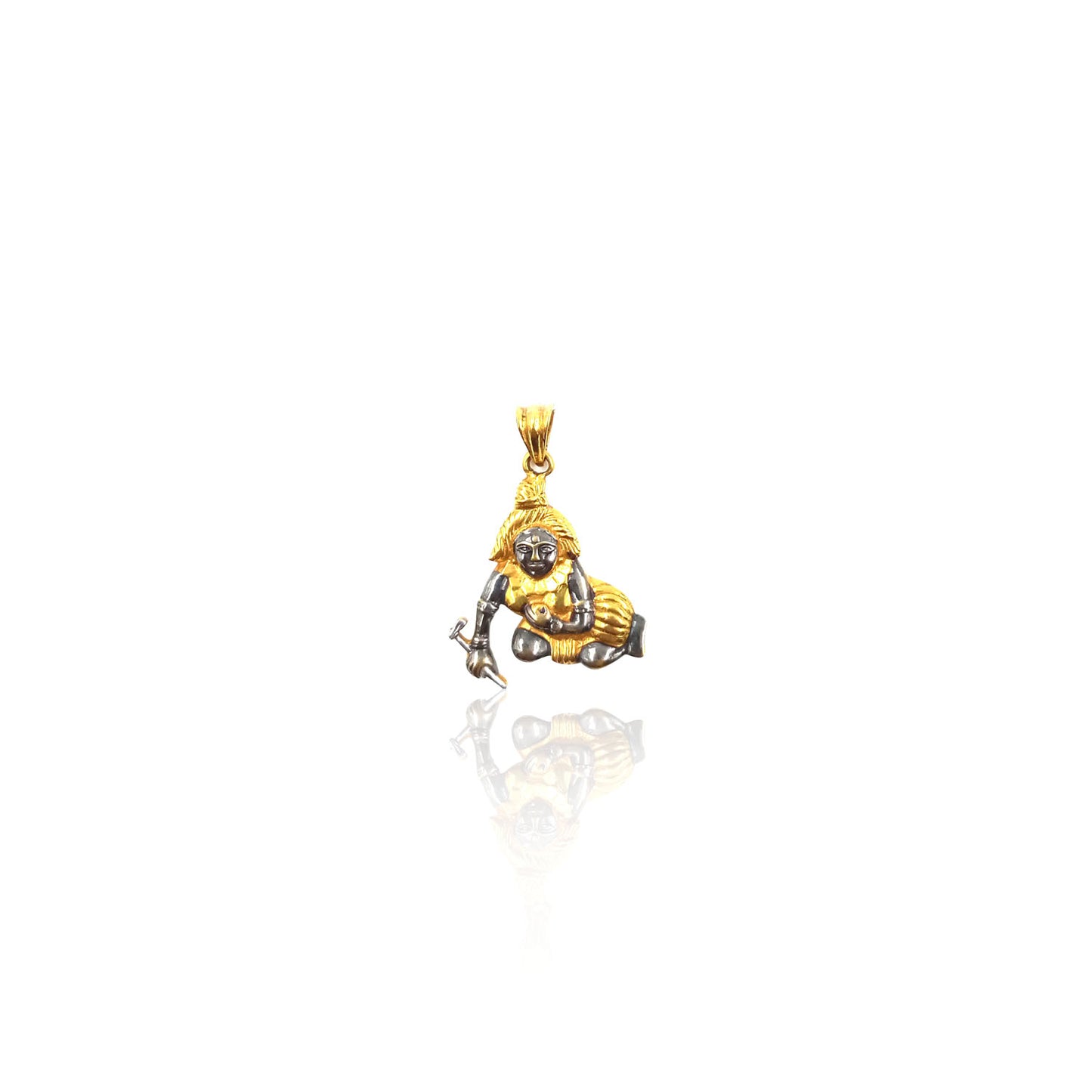 Coralie Lord Krishna Hold The Flute Gold Pendant