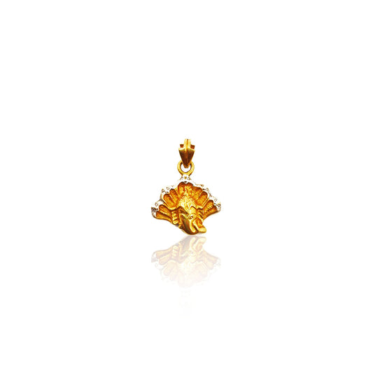 Chauntel Lord Gajanan Gold Pendant