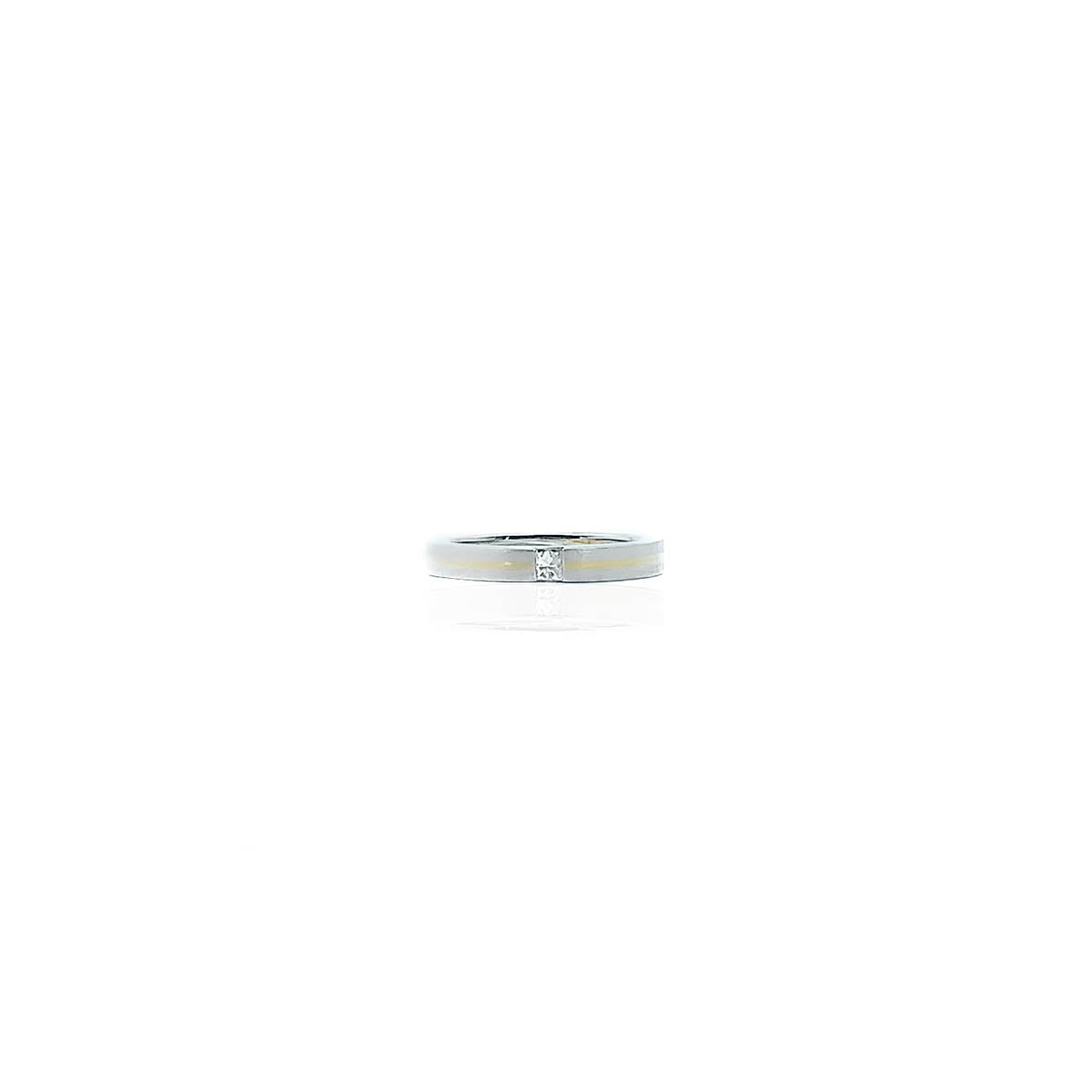 Eduardo Intersecting Diamond Platinum Ring