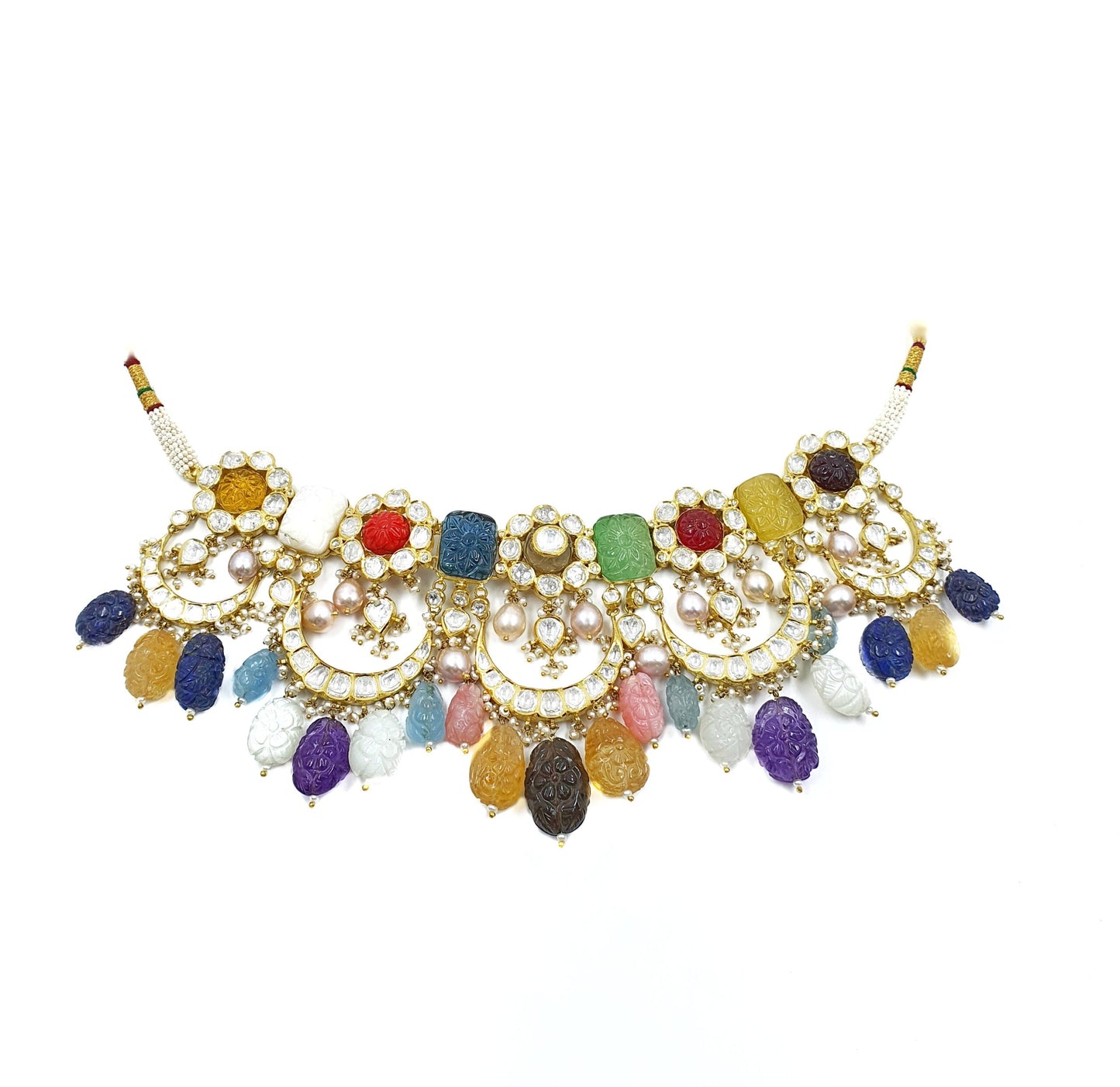 Millionaire Navratna Polki Necklace