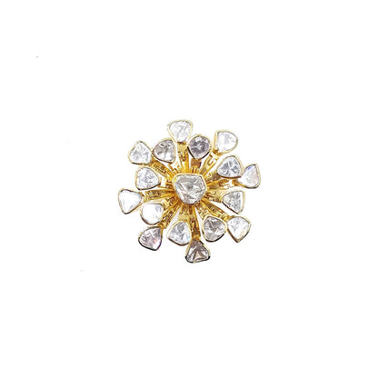 Adjustable Twing Floral Stylish Polki Ring