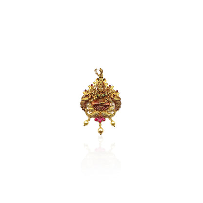 Goddess Aadi Lakshmi Gold Pendant Set