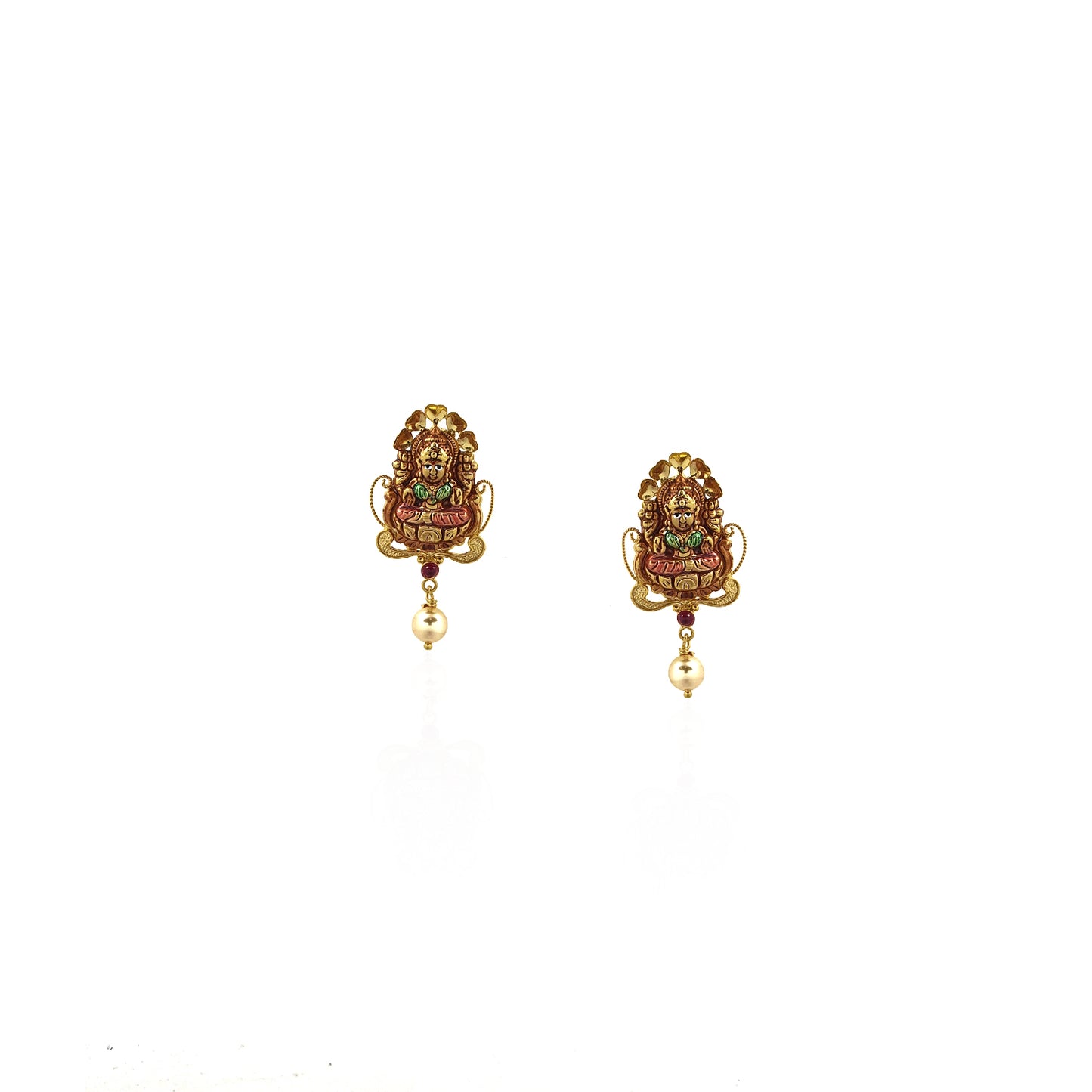 Goddess Aadi Lakshmi Gold Pendant Set